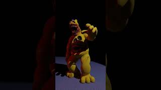 Sleep Paralysis Fredbear Model Showcase fnaf fnafvhs fivenightsatfreddys blender shorts short [upl. by Procora164]