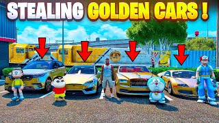 Golden Cars “🚗” Stealing Challenge In GTA5 With Shinchan Doraemon Nobita amp Ash😱 Full Fun🤣 [upl. by Marquis]