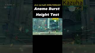 anemo burst height test genshin genshinimpact genshincharacters genshinlore [upl. by Hampton]