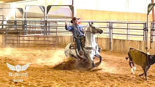 Trevor Brazile Switches a Heel Horse to a Breakaway Horse [upl. by Acirderf]