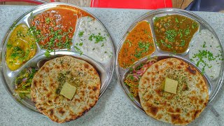 Pandit Ji Amritsari Kulcha Thali  4 Sabji Unlimited  Delhi Street Food [upl. by Eidorb]