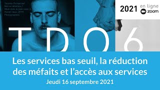 TDO6  Les services bas seuil la réduction des méfaits et l’accès aux services [upl. by Zelda622]