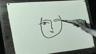 Watch Picasso Draw a Face 4K [upl. by Anahc204]