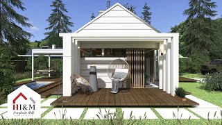 Off Grid Tiny House Modern Cabin Small House Design for Tiny Home Community [upl. by Cly163]