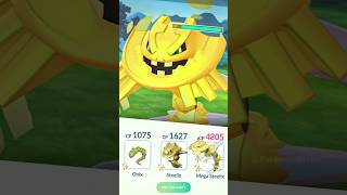 Shiny MEGA STEELIX EVOLUTION Line vs Leader SIERRA in Pokemon GO [upl. by Onailil]