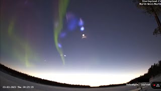 BROR Sounding rocket launch from Sweden filmed from Sodankyla Finland Starlapland 23rd March 2023 [upl. by Colin724]