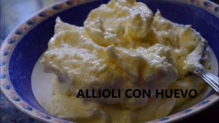 ALIOLI CASERO CON HUEVO en 2 minutos batidora🤗 [upl. by Ahsin242]