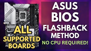 Update BIOS on ALL Supported ASUS Motherboards Easy BIOS Flashback Method [upl. by Yadsendew335]