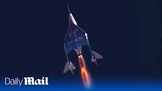 Virgin Galactics first space tourists blast off on spaceflight [upl. by Leerzej]