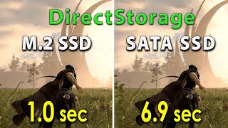 DirectStorage  M2 SSD vs SATA SSD  Forspoken [upl. by Bugbee]