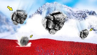 HUGE AVALANCHE vs 10000 SOLDIERS  UEBS  Ultimate Epic Battle Simulator [upl. by Aihsekyw]