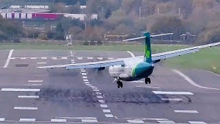 Crosswind Landing Highlights from💨 Storm Debi 💨 [upl. by Granniah]