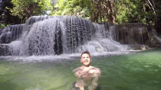 Trip to Huai Mae Khamin Waterfalls in Kanchanaburi Thailand [upl. by Ykcir77]