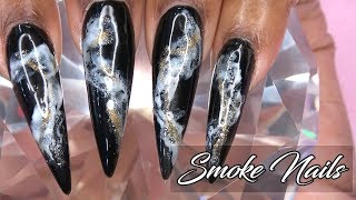 Polygel Nails Update Smoke Nails Infill and Redesign  Polygel Nail Tutorial [upl. by Peers]