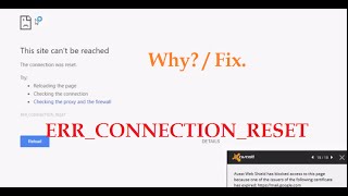 Chrome This site cant be reached The connection was reset ERRCONNECTIONRESET Why [upl. by Oretna]