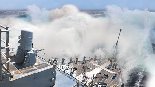 US Navy Ships Special Techniques to not Sink During Storm [upl. by Fae]