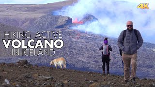 ACTIVE VOLCANO HIKING  ICELAND 4K [upl. by Sawyer804]