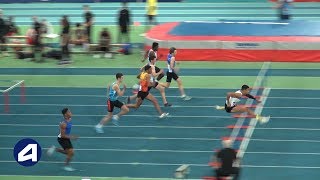 Liévin 2019  Finale 60 m haies Cadets Record de France de Sasha Zhoya en 748 [upl. by Elcarim]