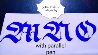 Cara mudah menulis CAPITAL gothic fraktur  Tutorial  Capital letters [upl. by Antrim]