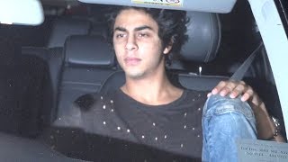 Stylish Aryan Khan spotted at baby brother Abrams school annual day event [upl. by Atirak]