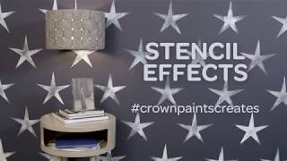 Crown Paints  how to create stencil effects on your wall [upl. by Eno]