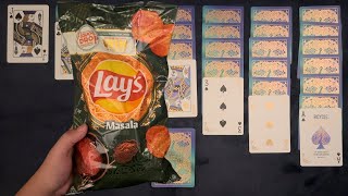 LE Masala Lays  Snacks n Solitaire  ASMR Solitaire 739 [upl. by Nosnarb835]