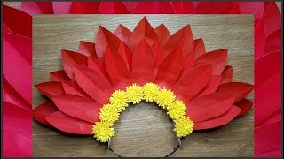 EASY HEADDRESS TUTORIAL VIDEO HOW TO MAKE EASY FLORAL HEADDRESS FOR FESTIVAL [upl. by Rraval]