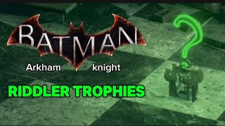 BATMAN ARKHAM KNIGHT RIDDLER TROPHIES LOCATION [upl. by Clapp]