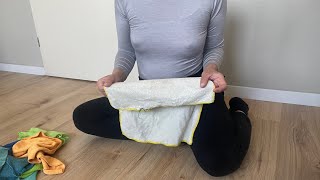 ASMR fabric sounds folding fresh laundry relaxing calming and destressing  no talking ASMR [upl. by Meares]