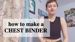 How to Make a Chest Binder D safe binding for FTM transmascnonbinaryetc [upl. by Esenahs]