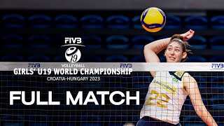 USA🇺🇸 vs BRA🇧🇷  Full Match  Girls U19 World Championship  Quarter Final [upl. by Lah]