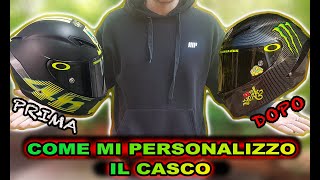 COME MI PERSONALIZZO IL CASCO tutorial wrapping fai da te PRIMA PARTE [upl. by Etteval]