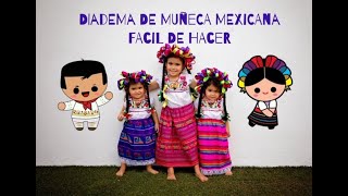 Muñeca mexicana diadema facíl [upl. by Aynatan]