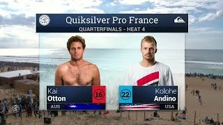 Quiksilver Pro France Quarterfinals Heat 4 [upl. by Aitak]