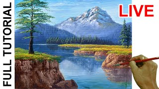 1st LIVE  LANDSCAPE OIL PAINTING by jmlisondra [upl. by Yregerg]