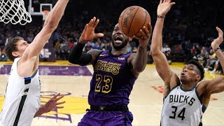 Bucks Beat Lakers 1st Team Clinch Playoff Berth 201819 NBA Season [upl. by Dolli]