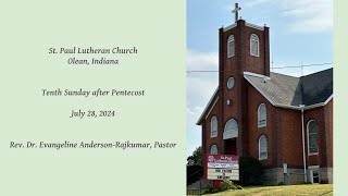 Tenth Sunday after Pentecost at St Paul Lutheran Church Olean [upl. by Esorrebma100]