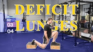 Deficit Lunges  Tutorial [upl. by Annirtak]