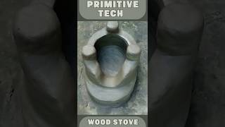 How to Build an EcoFriendly Clay Wood Stove 🌍🔥  Primitive Technology OffGrid Cooking shorts [upl. by Alyssa161]