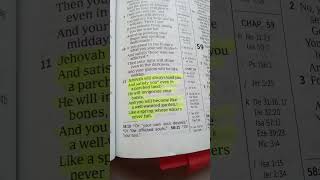 BIBLE VERSE OF THE DAY ISAIAH 5811bibleverse youtubeshorts [upl. by Yecniuq116]