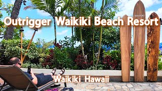 【4K】𝐖𝐀𝐋𝐊 🇺🇸 The Outrigger Waikiki Beach Resort [upl. by Sathrum]