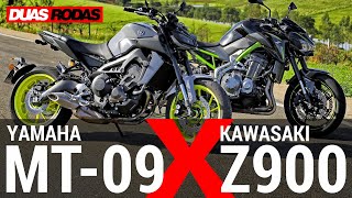 COMPARATIVO  YAMAHA MT09 x KAWASAKI Z900 [upl. by Alissa]