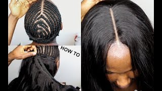 HOW TO DO Full Sew In WEAVE No Leave Out Tutorial Video For BEGINNERS [upl. by Gayla906]