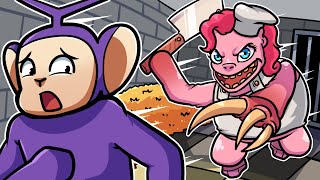 ESCAPE FROM PONY FACTORY  Tinky Winky plays Roblox RUN FROM THE PONY FACTORY [upl. by Kramlich]