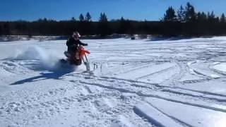 2017 Snow Bike  Beta 430 with Camso DTS129 kit [upl. by Pate]