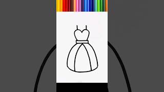 🌈Como desenhar um vestido de princesa fácil 👑 [upl. by Assyral737]