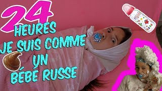 JE SUIS UN BÉBÉ RUSSE PENDANT 24 HEURES CHALLENGE [upl. by Olinde705]