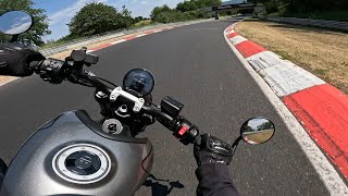 Triumph Trident 660 full POV lap of the Nürburgring [upl. by Ailugram]