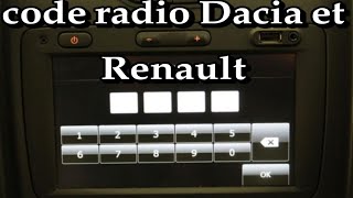 code radio Dacia et Renault [upl. by Oderfodog]