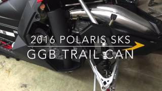 2016 Polaris SKS RMK 800  Stock Exhaust vs GGB Trail Can [upl. by Aitnic711]